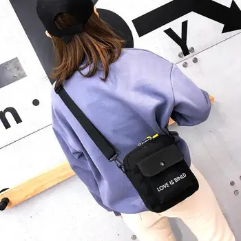 

Unisex Women Men Soft Canvas Small Shoulder Messenger Handbags for Ladies Printing Satchel Casual Crossbody Bags 2019 New