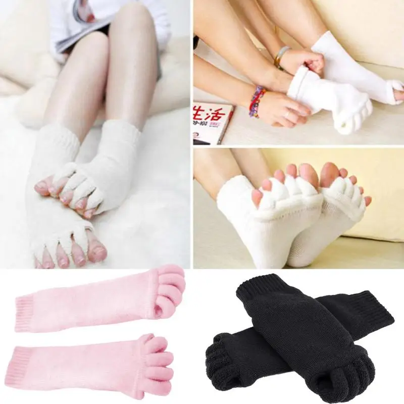 1 Pair Five Toe Separator Socks Pedicure Sock GYM Massage SPA Yoga Foot