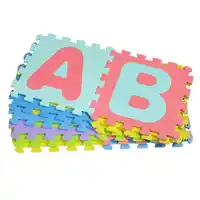 Play Mat Nontoxic EVA Educational Puzzle Foam Floor Mat Interlocking 26 Alphabet(Random Color)