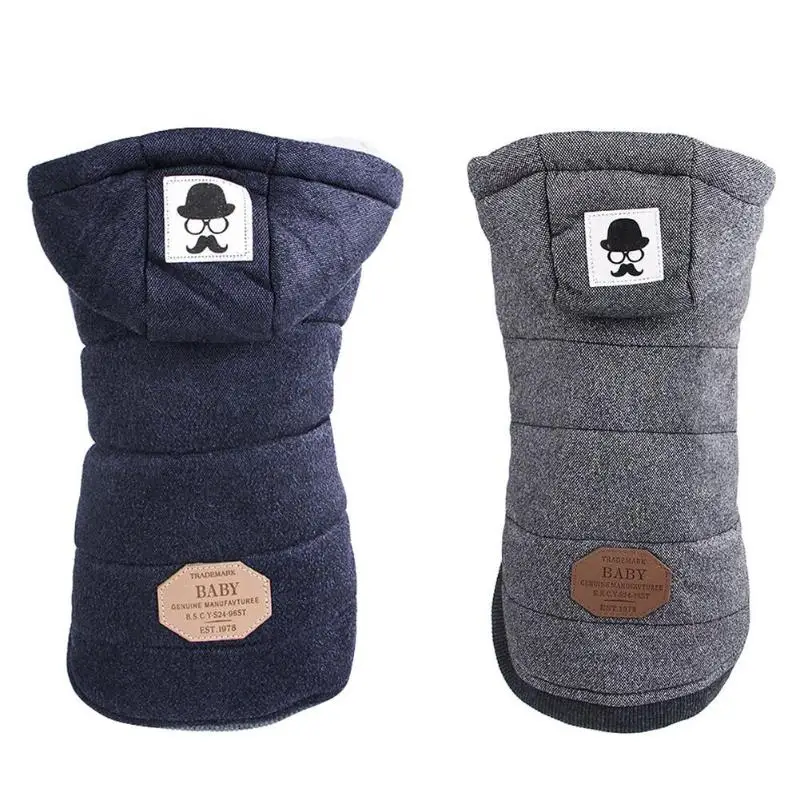 

Two Feet Winter Warm Pet Dogs Jackets Soft Cotton Casual Puppy Outfits Coat Pets Clothes