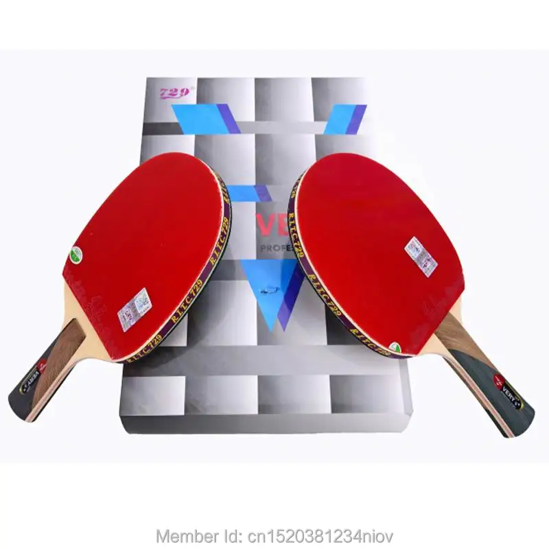 الأصلي 729 النهائي مضرب جدا-5 حلقة مع هجوم سريع تنس طاولة مضرب بينغ بونغ مضرب البثور في لكلا الجانب