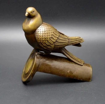 

Chinese Fengshui Bronze Peace Dove Stand For Safe And Good Luck Decoration Statue