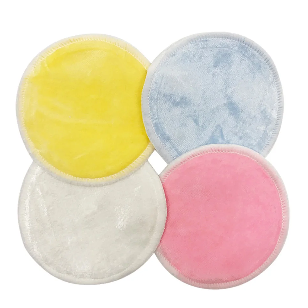 

8cm 12pcs Bamboo Cotton Soft Reusable Skin Care Face Wipes Washable Deep Cleansing Cosmetics Tool Round Makeup Remover Pad