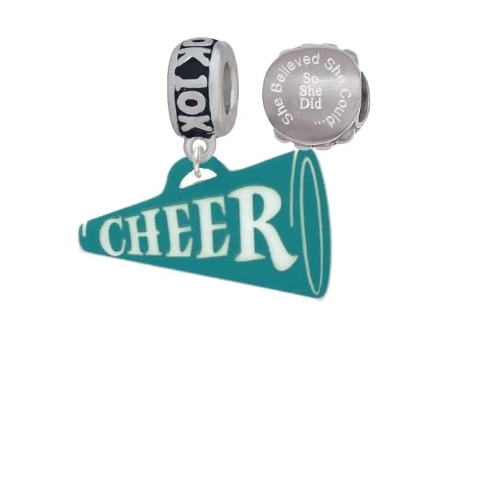 Акрил 1 25 &quotБирюзовый Cheer с рупором 10 K Run она поверила что может очаровать бусины