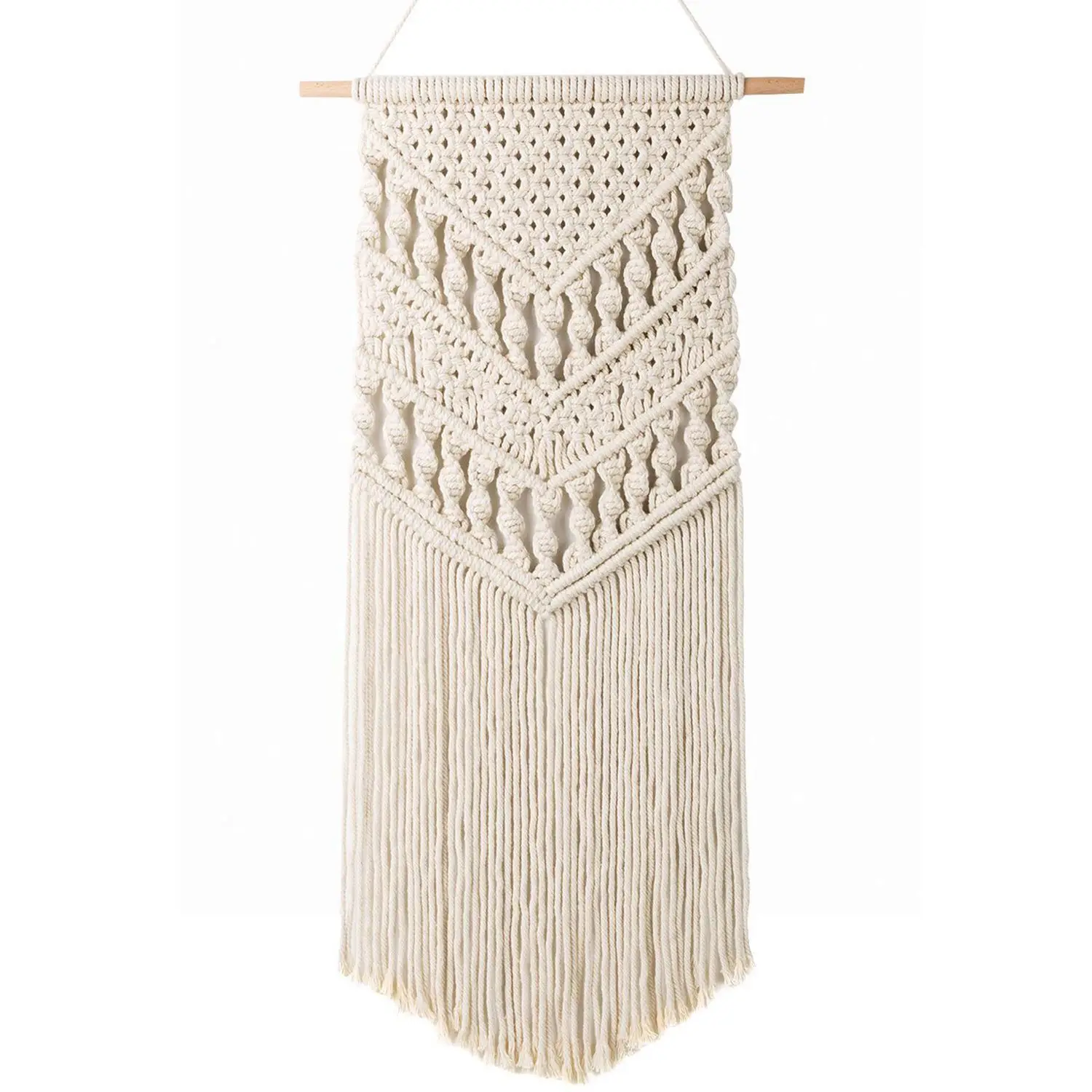 

SNNY NEW Macrame Woven Wall Hanging - Boho Chic Bohemian Room Geometric Art Decor - Beautiful Apartment Dorm Room Decoration,