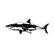 2017 Hot Sale Great White Shark Vinyl Decal Car Window Bumper Sticker Fish Jaws Jdm 3 sizes outdoor sports go fishing white perch car sticker window fish tank decal vinyl tape h8100