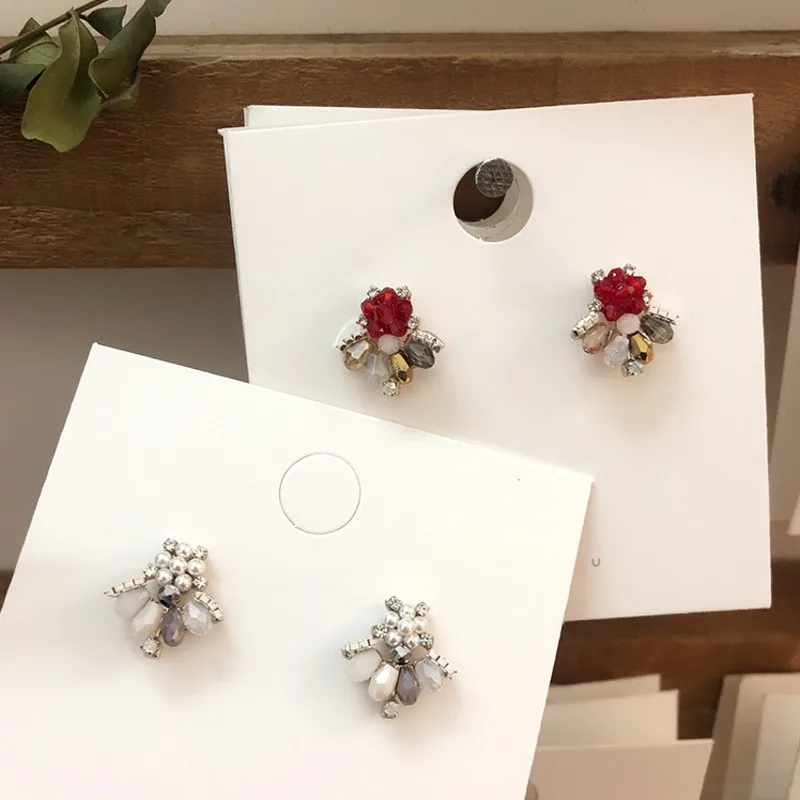 

2019 New Korean Japan Crystal Earrings Party Jewelry Accessories Cute Small Fresh Insect Drop Earrings For Women Party