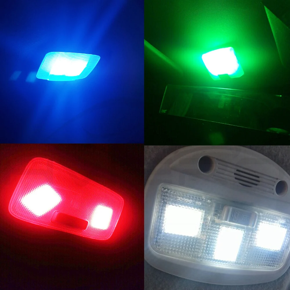 Разноцветный светодиодный светильник T10 C5W COB 48SMD для чтения с чипом Автомобильный