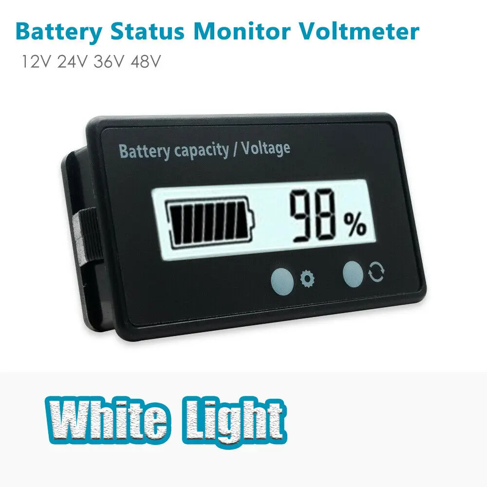 

New Car LCD 12-48V Lead-Acid Battery Status Voltage Voltmeter Monitor Meter