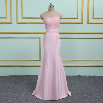 

Pink Long Mermaid Prom Dresses 2019 Robe de Soiree Off the Shoulder Sweetheart Lace Beaded Formal Evening Party Gowns