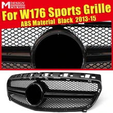 W176 Grille AEAMG Style ABS material Gloss Black Grills Fit For W176 A180 A200 A250 Front Bumper Grill Without emblem Mesh 13-15 W176 Grille AEAMG Style ABS material Gloss Black Grills Fit For W176 A180 A200 A250 Front Bumper Grill Without emblem Mesh 13-15