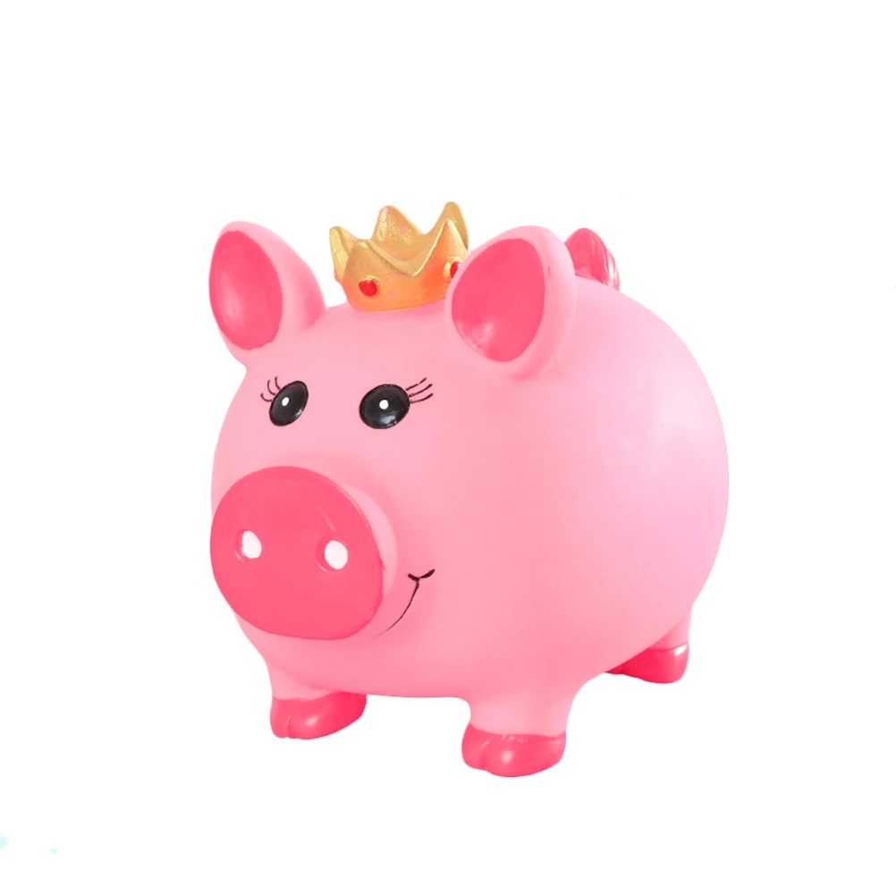 

Crown Pig Piggy Bank Toys Ornaments Desktop Crafts Currency Save Children Money Box Toys Birthday Gifts Home Decor