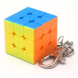 Moyu Neo Cube 30 мм мини-Ключ Пряжка три шага волшебный куб 3 шага 3x3x3 волшебный куб флуоресценция шесть цветов кислородные игрушки