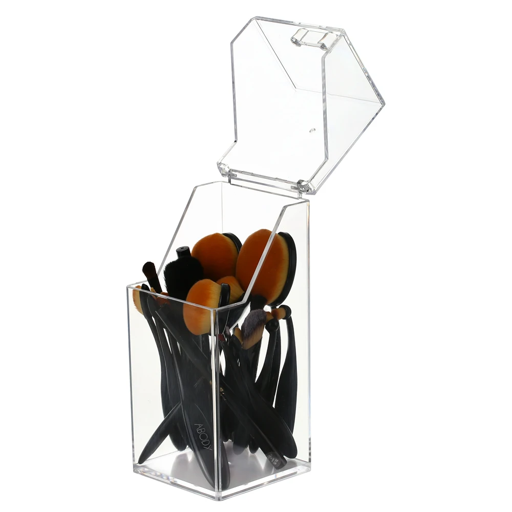 Clear Acrylic Makeup Brush Storage Box Storage Cosmetic Makeup