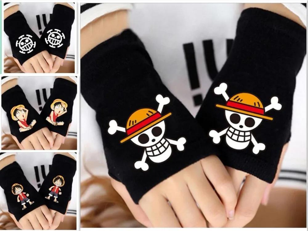 

Free delivery Anime One Piece Cotton Knitting Wrist Gloves Cosplay Fashion Accessories Mitten student man woman gloves gift