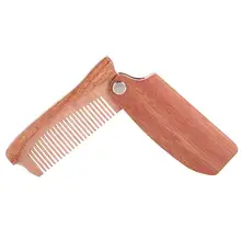 Помазок для бритья Портативный Плетеный абажур из натурального дерева борода расческа складной карманный усы формирование гребень для Для мужчин