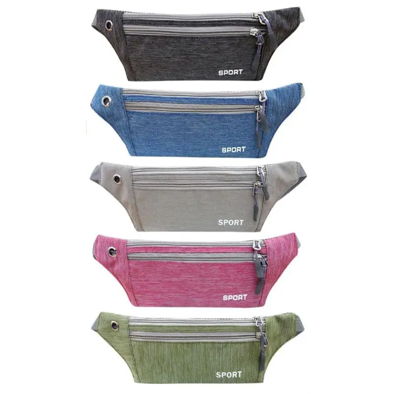 

Portable Zipper Casual Men Women Teen Sports Nylon Belt Fanny Waist Packs Crossbody Shoulder Messenger Handbags Running Bag