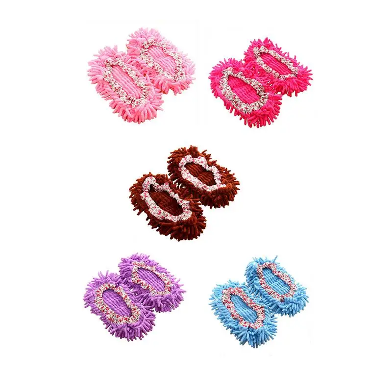 

Lazy Mopping Cleaning A Pair Of Slippers Shoe Cover With Super Fiber Absorbent Both Men And Women Universal Five Colors Optional
