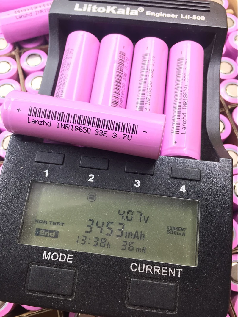 Li ion de Lítio Lanzhd Baterias Recarregáveis 18650 3.7 v li Ion Bateria 3300 Mah 18650 30a Inr18650 18650vtc7 18650 5 40 Pcs - Image 3