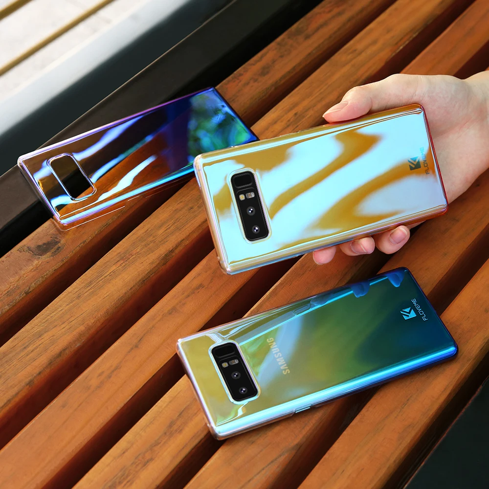 FLOVEME градиентные Чехлы для мобильных телефонов Galaxy Note 8 7 Edge Чехол Ультра Тонкий