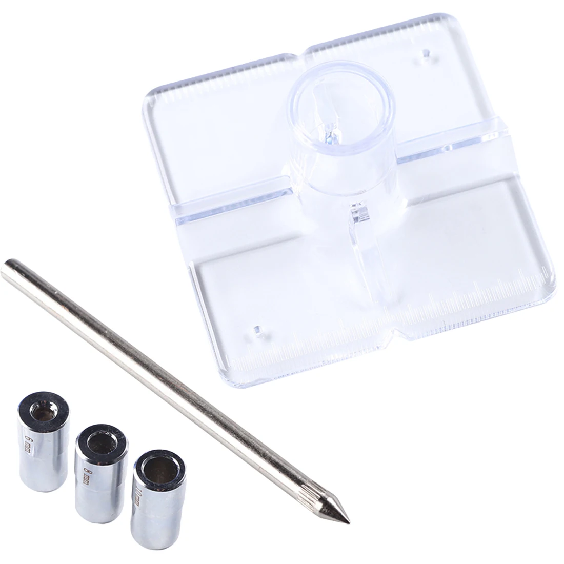 

Hot Mini Pocket Hole Jig Woodworking Drill Guide Set Conductor for Drilling Locator Dowel Jig Guide For Power Tools6/8/10mm