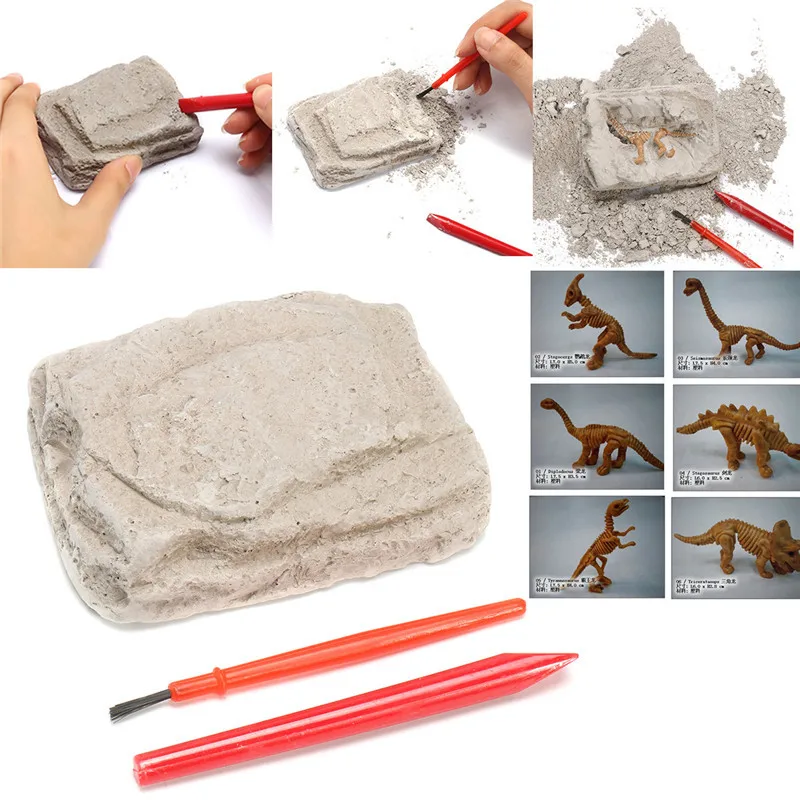 1 комплект 9,5x6,5x3,5 см динозавр набор "раскопки" моделирование археологии к тому, что для прокладки окаменелости игрушечной модели Детская обучающая игрушка