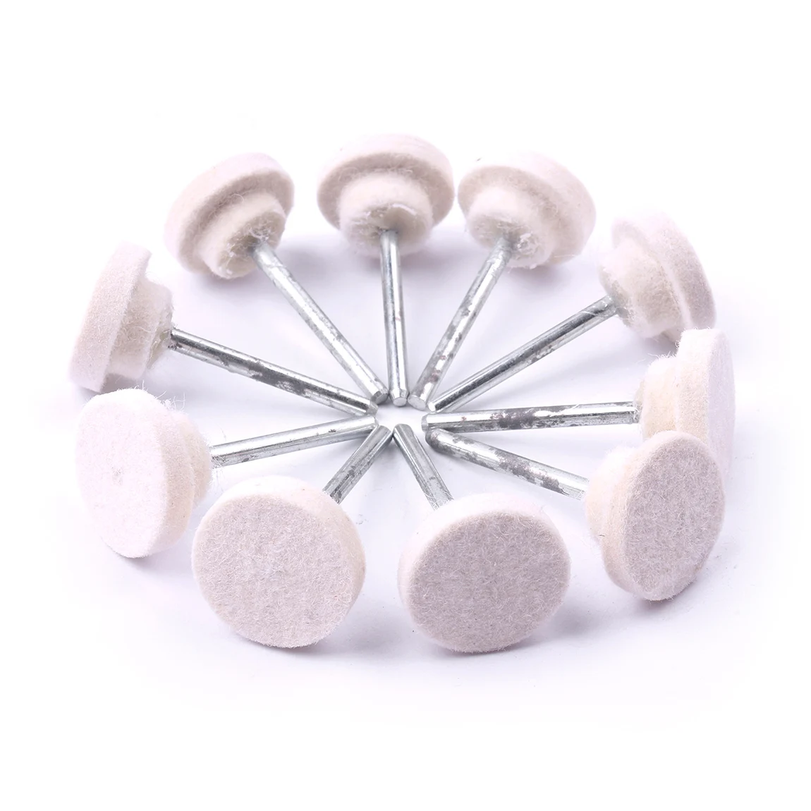 50pcs Wool Grinding Set Polishing Drill Bits Head Buffing Pad Shank for