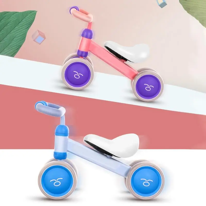 Детский велосипед для балансировки 4 колеса без педали подарок ребенка