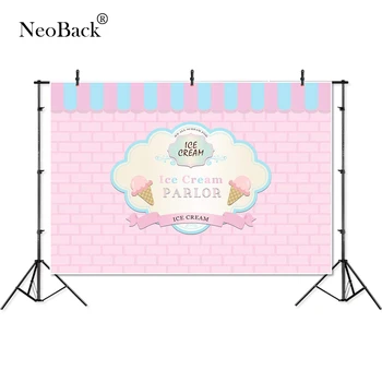 

Thin Vinyl icecream parlor picture frame baby kids children Photography studio Backgrounds professional indoor Photo Backdrops
