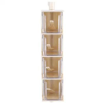 

Multi-Tier 360 Degree Rotating Wall Mount Spice Rack Seasoning Storage Box Jars Organizer Condiment Containers Kitchen Tools(4