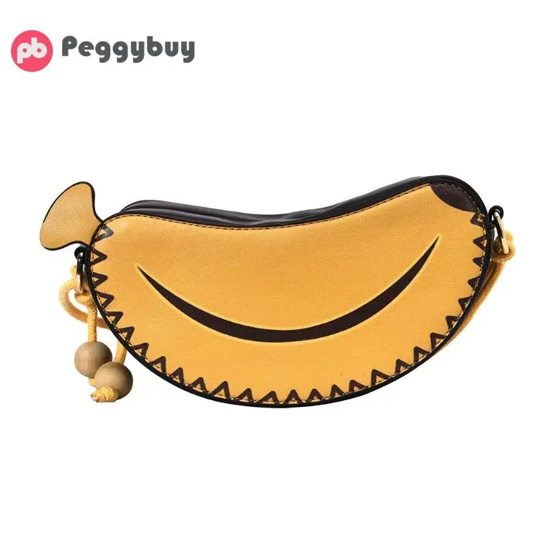 

Girls Cartoon Banana Shaped Shoulder Bags Women Crossbody Messenger Bags