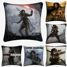 Rise Of The Tomb Raider Game Cotton Linen Cushion Cover For Sofa Seat Car 45x45cm Throw Pillow Case Home Decor Almofada футболка print bar rise of the tomb raider