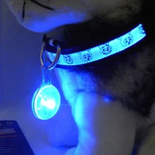 Ошейник для домашних животных светящийся кулон светодиодный фонарик безопасность домашних животных ночью ведёт ожерелье светящиеся яркие украшения ошейники для щенков собак кошек
