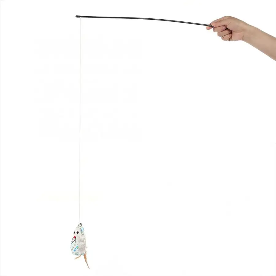 Hot Pet Cat Toy Newly Design Bird Feather Plush Plastic Toy for Cats Cat Catcher Teaser Toy Free Shipping