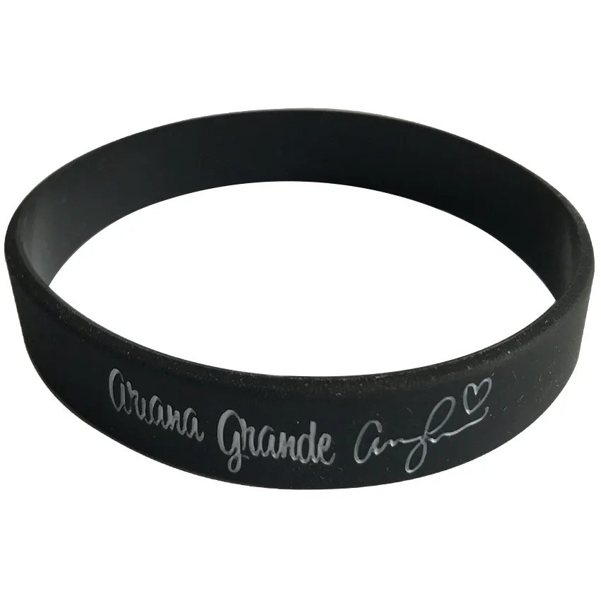 

1piece Ariana Grande Dangerous Woman Silicone Wristband Black Fashion Gift Bracelet