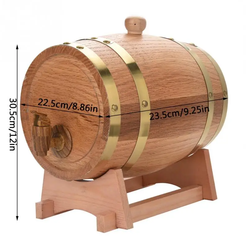 1.5L 3L Дубовые бочки пивоварения декоративные бочки для вина бочонок ведро для пивоварения Отель Ресторан выставка дисплей деревянный пивной бочонок