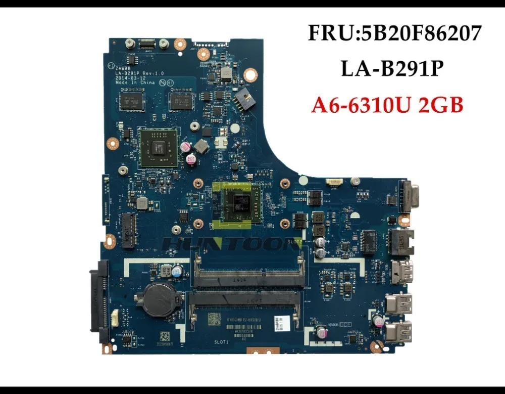 Материнская плата ZAWBB LA-B291P для ноутбука Lenovo B50-45 FRU:5B20F86192 E1-6010 DDR3 100% полностью