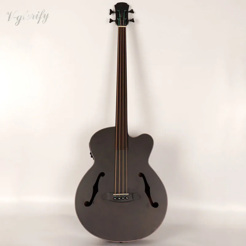 

professional fretless electric acoustic bass guitar with turner EQ