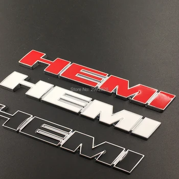 

3D HEMI Car Trunk Zinc Alloy Badge Emblem For Car Rear Body Tailgate Accessories Adhesive Styling Badge Decal For Dodge Jaguar