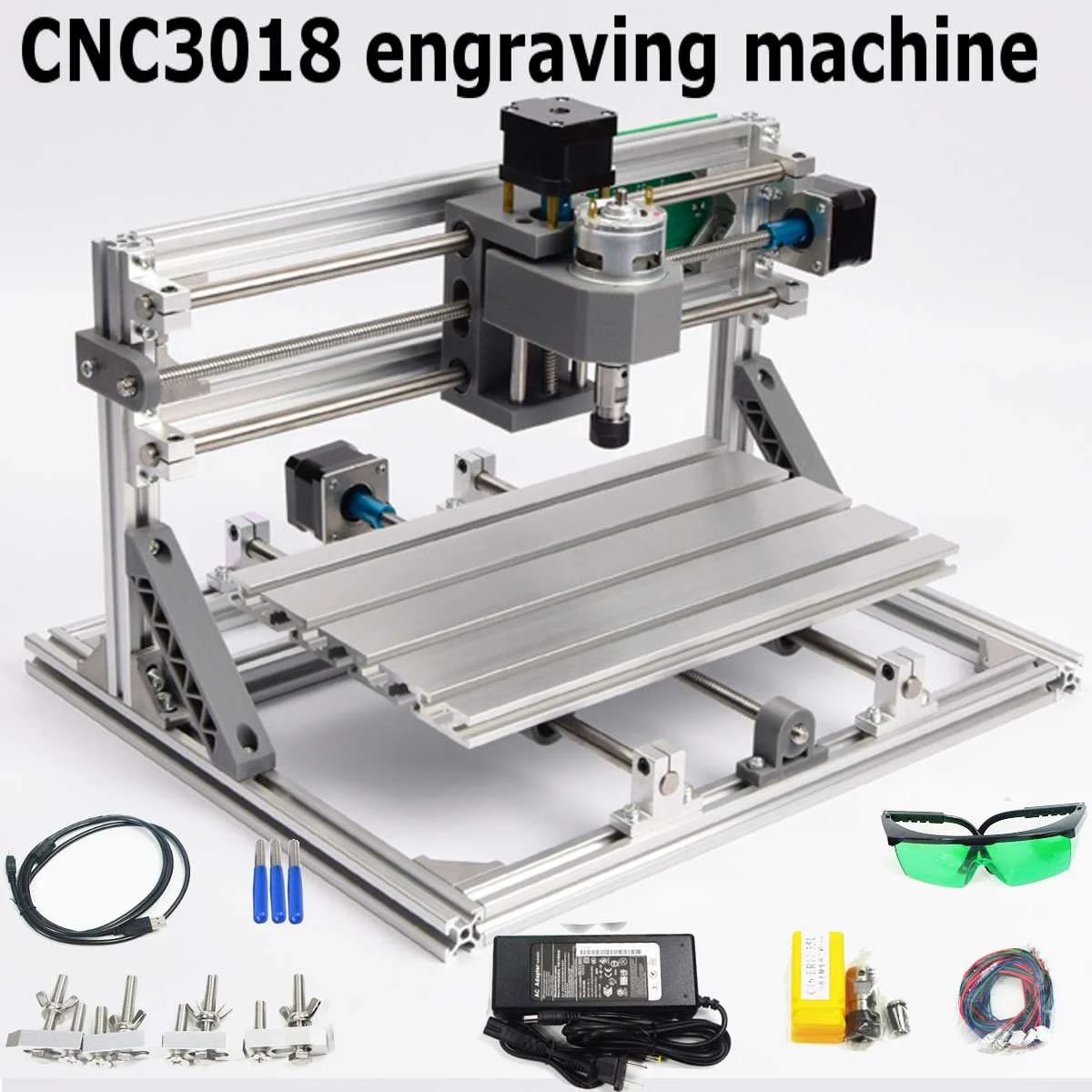 

CNC 3018 Engraving Machine with 500mw Laser Head Wood Router PCB Milling Machine Wood Carving Machine DIY Mini CNC with GRBL