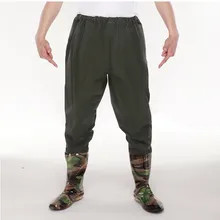 Мужские Wo мужские с половинным корпусом водонепроницаемые дышащие штаны рыболовные с дождевой обувью утолщенный ПВХ Непромокаемые Штаны для охоты на открытом воздухе