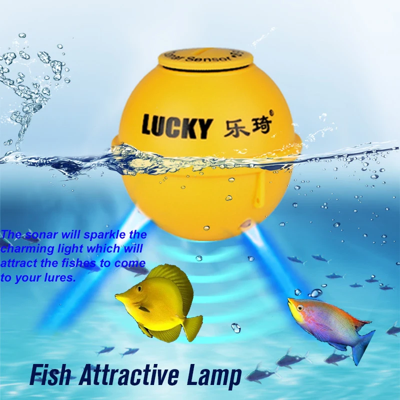 محظوظ المحمولة اللاسلكية الصيد مكتشف السونار صياد السمك LCD شاشة قابلة للشحن عالية الوضوح Fishfinder ل الجليد الصيد