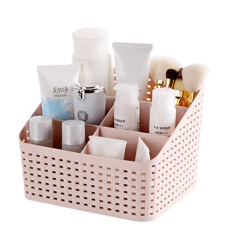 

2019 NEW Newest Home Office Storage Box Creative Weaving Design Cosmetic Makeup Organizer Desktop Storage Case Container