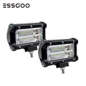

ESSGOO 5" Inch LED Headlight Work Light Bar 72W Flood Spot Beam Car Driving Lamp Light For SUV Jeep Off-road Truck Boat 6000K