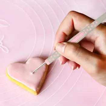 

Biscuit Pin Frosting Needle Baking Pastry Tool Accessory Fondant Cookies Venting Pin Stainless Steel Silica Gel