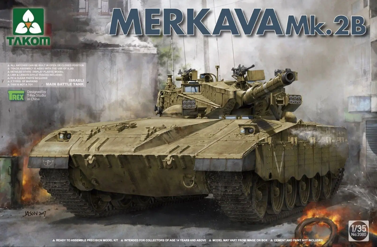 Takom 2080 1/35 Merkava Mk.2B основная модель боевого танка новинка 2019 бесплатная