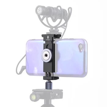 

Andoer Smartphone Clamp Clip Phone Holder Bracket Stand with 1/4 Inch Screw Hole Cold Shoe Mount for iPhone X/XS/8P