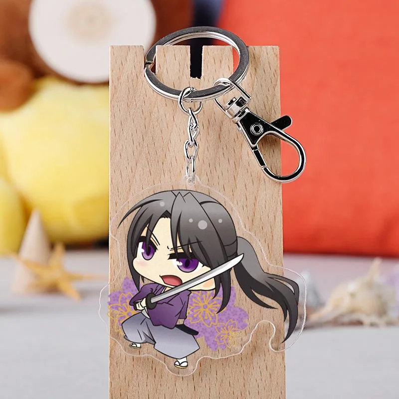 

Anime Hakuouki Shinsengumi Kitan Cosplay Keychain Cartoon Figure Acrylic Car Key Holder Chain Pendants Keyrings Jewelry