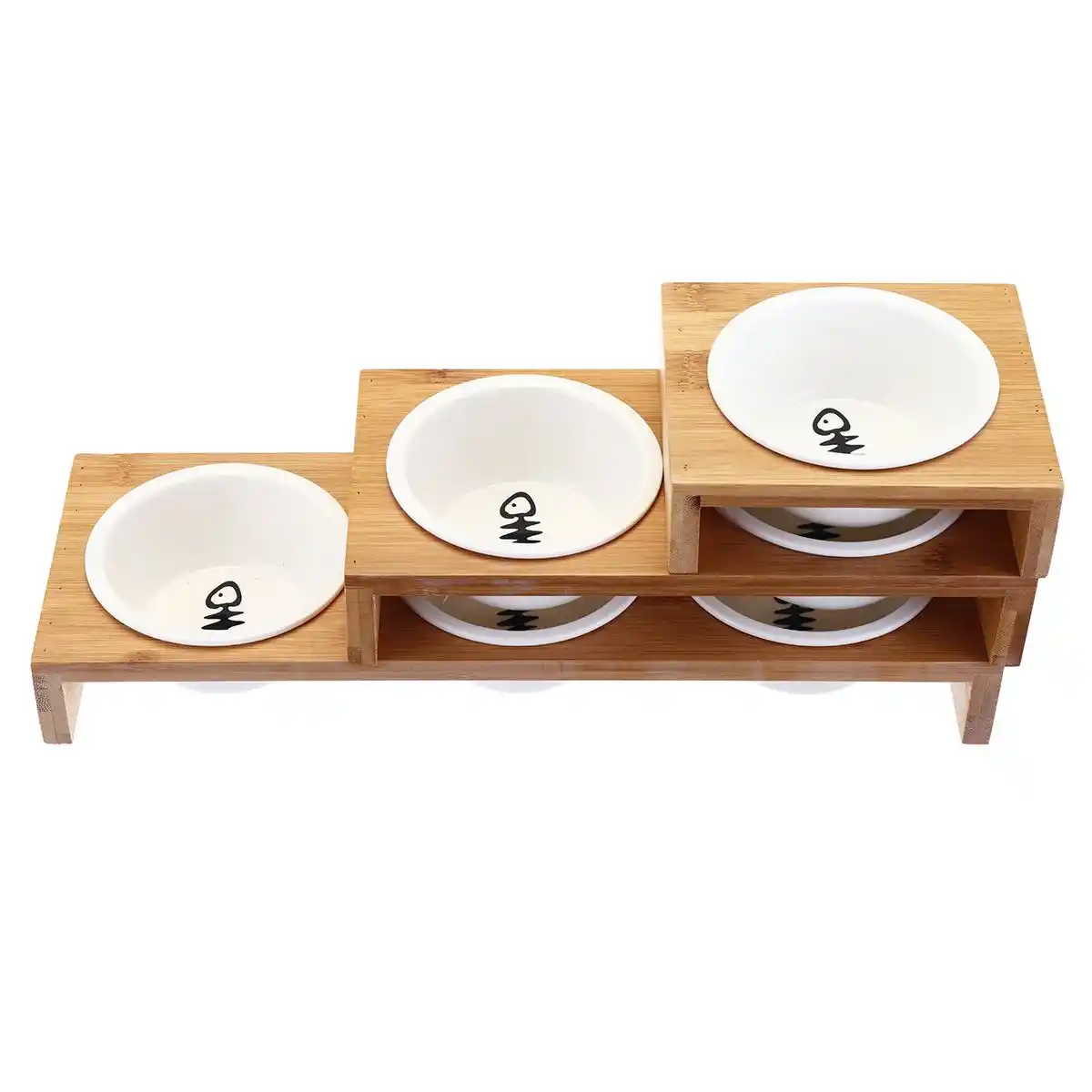 Cat Dog Feeders Bowl Ceramic Tableware 1 2 3 Bowls Pet Food Water