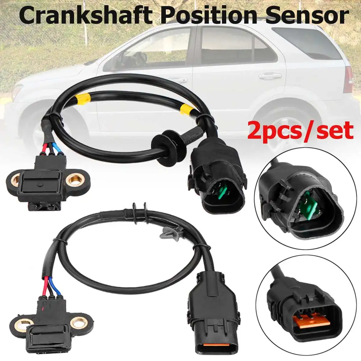 

2Pcs Car Engine Crankshaft Position Sensor For Kia Sorento 2003 2004 2005 2006 #3931039800 Car Replacement Accessories